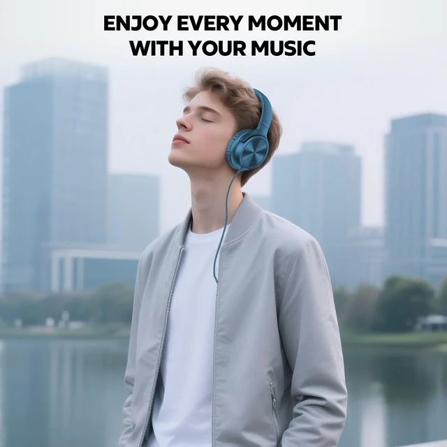 Alt view image 7 of 7 - USB C Headphones Wired, Over Ear USB C Wired Headphones with Microphone, Volume Control, HD Stereo Sound, Foldable USB Type C Headphone for Adult/Teens/Laptop/Computer/iPhone 15/16/17, Blue