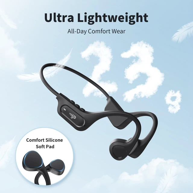 Alt view image 4 of 7 - Bone Conduction Headphones, 2026 Upgrade Open-Ear Design, 10-Hour Playtime, IPX5 Waterproof, 23g Ultra-Lightweight for Running, Cycling, Outdoor Sports