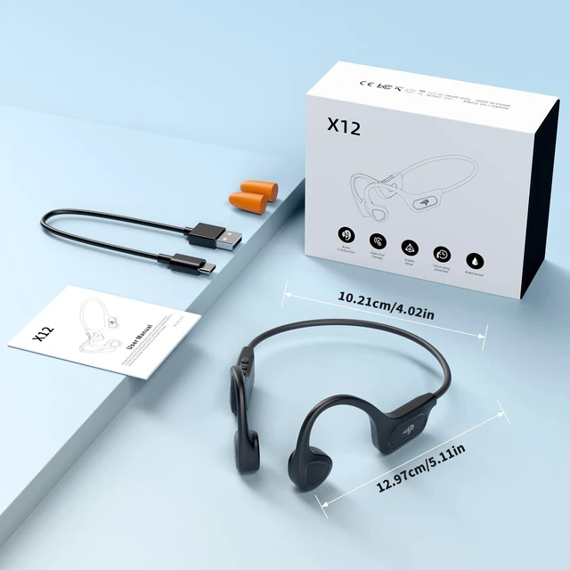 Alt view image 7 of 7 - Bone Conduction Headphones, 2026 Upgrade Open-Ear Design, 10-Hour Playtime, IPX5 Waterproof, 23g Ultra-Lightweight for Running, Cycling, Outdoor Sports
