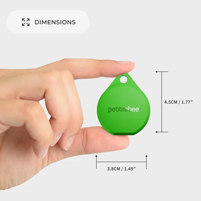 Alt view image 5 of 7 - Pebblebee Clip 5 Bluetooth Tracker Tag, 130dB Siren Techno Lime Alt to Air Tag & Android Trackers LED Strobe, 12-Mo Battery, Alert Safety Mode
