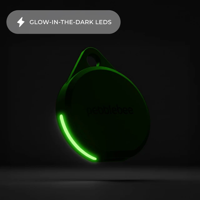 Alt view image 6 of 7 - Pebblebee Clip 5 Bluetooth Tracker Tag, 130dB Siren Techno Lime Alt to Air Tag & Android Trackers LED Strobe, 12-Mo Battery, Alert Safety Mode