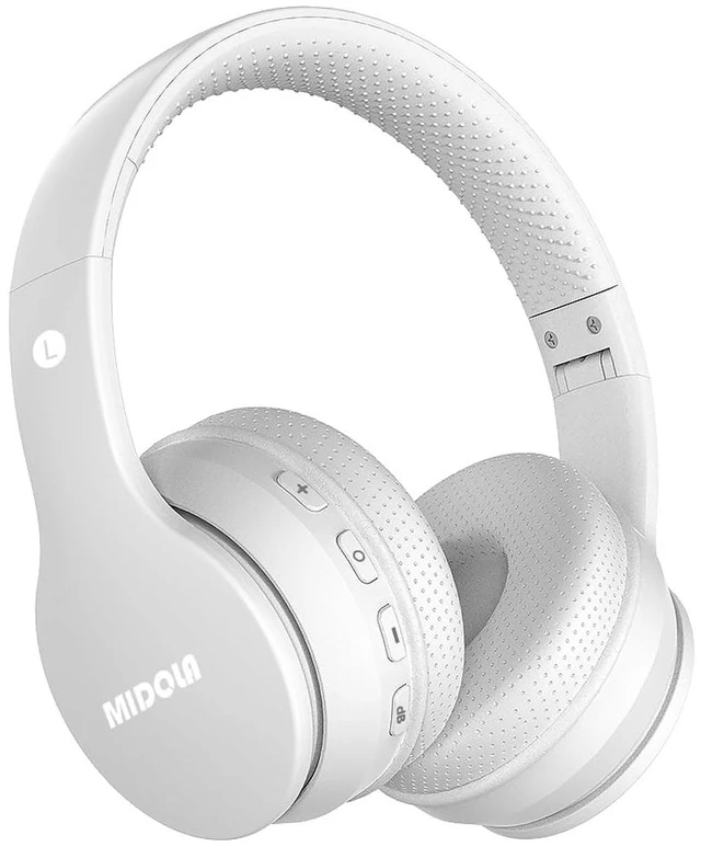 Main image of Kids Bluetooth Headphones Wireless Over-Ear,68Hrs,Volume Limit 85/94dB Built-in Mic,Adjustable Headband Foldable Lightweight for Toddler School Girls Boys,Stereo Sound,Wired by Aux 3.5mm White