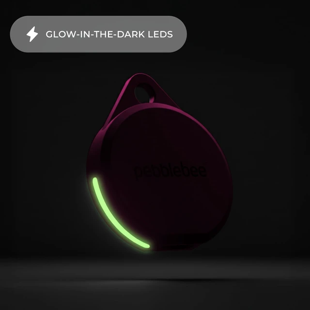 Alt view image 6 of 7 - Pebblebee Clip 5 Bluetooth Tracker Tag, 130dB Siren Hotline Pink Alt to Air Tag & Android Trackers LED Strobe, 12-Mo Battery, Alert Safety Mode