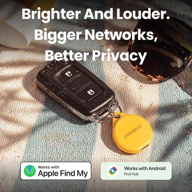 Alt view image 3 of 7 - Pebblebee Clip 5 Bluetooth Tracker Tag, 130dB Siren Creamsicle Crush Alt to Air Tag & Android Trackers LED Strobe, 12-Month Battery, Alert Safety Mode