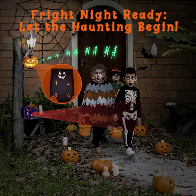Alt view image 7 of 7 - Solar Driveway Alarm, Halloween Edition with Spooky Music 1/2 mile range, rechargeable base with Halloween music alerts, solar motion sensor for Halloween decoration and gift idea