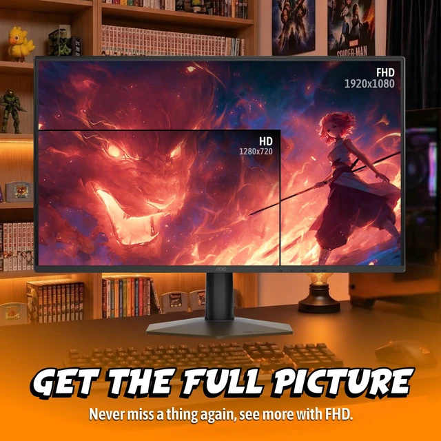 Alt view image 2 of 7 - 24 Inch Gaming Monitor FHD 180Hz Fast IPS 0.5ms HDR, 24G51F2 1920x1080 Computer Monitor, Adaptive-Sync, LED, Audio Earphone out, VESA Mount, Console Ready
