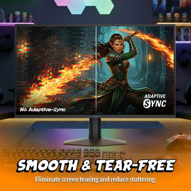Alt view image 4 of 7 - 24 Inch Gaming Monitor FHD 180Hz Fast IPS 0.5ms HDR, 24G51F2 1920x1080 Computer Monitor, Adaptive-Sync, LED, Audio Earphone out, VESA Mount, Console Ready