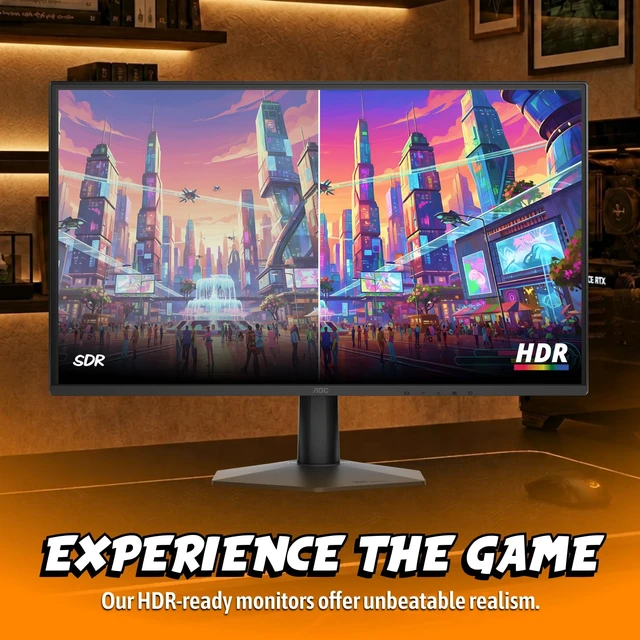 Alt view image 5 of 7 - 24 Inch Gaming Monitor FHD 180Hz Fast IPS 0.5ms HDR, 24G51F2 1920x1080 Computer Monitor, Adaptive-Sync, LED, Audio Earphone out, VESA Mount, Console Ready