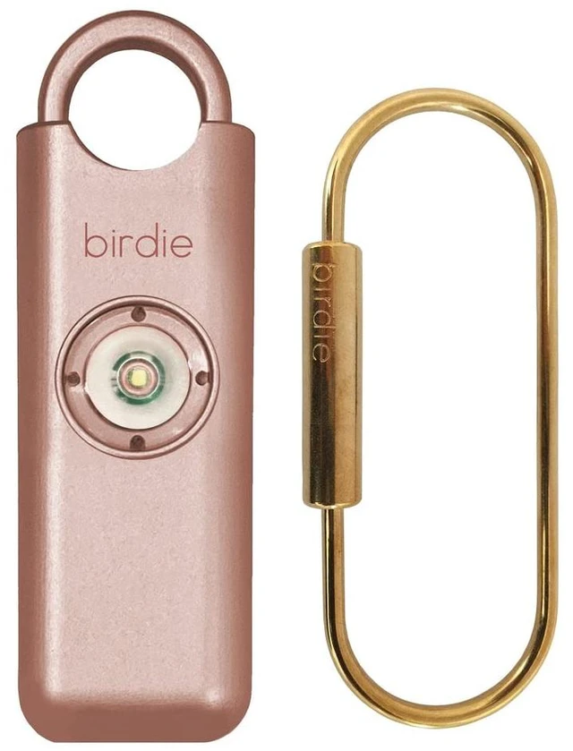 Main image of Shes BirdieThe Original Personal Safety Alarm for Women by WomenLoud Siren, Strobe Light and Key Chain in a Variety of Colors (Metallic Rose)