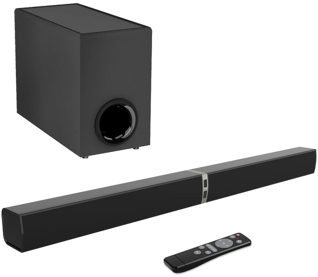 Main image of Sound Bar with Subwoofer,120W Sound Bar Bluetooth 5.3 Soundbar Surround Sound System, Detachable Home Theater Speaker with ARC/Optical/AUX Connection, Remote Control for TV/PC/Projector