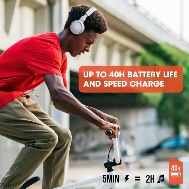 Alt view image 4 of 6 - Tune 510BT Wireless On-Ear Headphones Pure Bass Sound, Bluetooth 5.0, 40H Battery, Multi-Point Connectivity, Hands-Free Calls, Lightweight & Foldable Design, Includes Cleaning Cloth