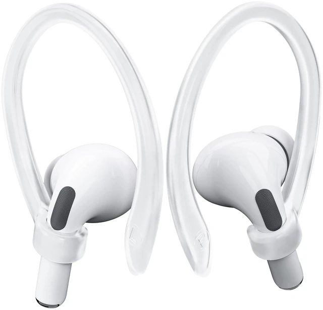 Main image of 2 Pairs Ear Hooks for AirPods 5 Pro 2 1 AirPod 4-1, Transparent Upgraded Anti Slip Sports Clip Hooks, Fit for AirPods 5 AirPods Pro 2, Pro, AirPods 4, 3, 2 & 1, Friendly to Glasses Wearers