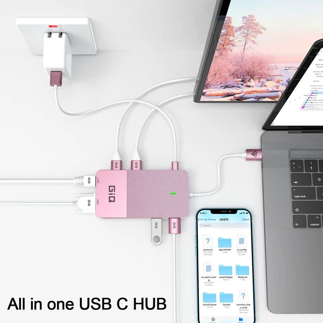 Alt view image 3 of 7 - USB 3.0 Docking Station Dual Monitor,2*HDMI HUB Displaylink Dock for Laptop with Ethernet,Cardreader,Triple Display HDMI Splitter Extend Vga C Adapter for MacBook OS M1-M5 Neo,Windows,dell,hp,computer
