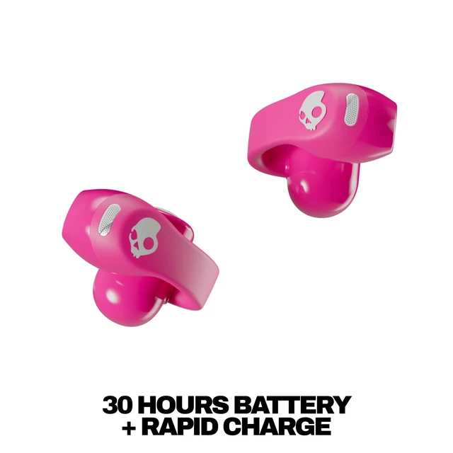 Alt view image 3 of 7 - Push 720 Open Wireless Open-Ear Bluetooth Earbuds - Crazy Pink Waterproof, Clip-On Lightweight Design, 30 Hours Battery, Wireless Charging Pouch, Exercise, Running Outdoors, Gym, Fitness
