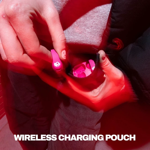 Alt view image 5 of 7 - Push 720 Open Wireless Open-Ear Bluetooth Earbuds - Crazy Pink Waterproof, Clip-On Lightweight Design, 30 Hours Battery, Wireless Charging Pouch, Exercise, Running Outdoors, Gym, Fitness