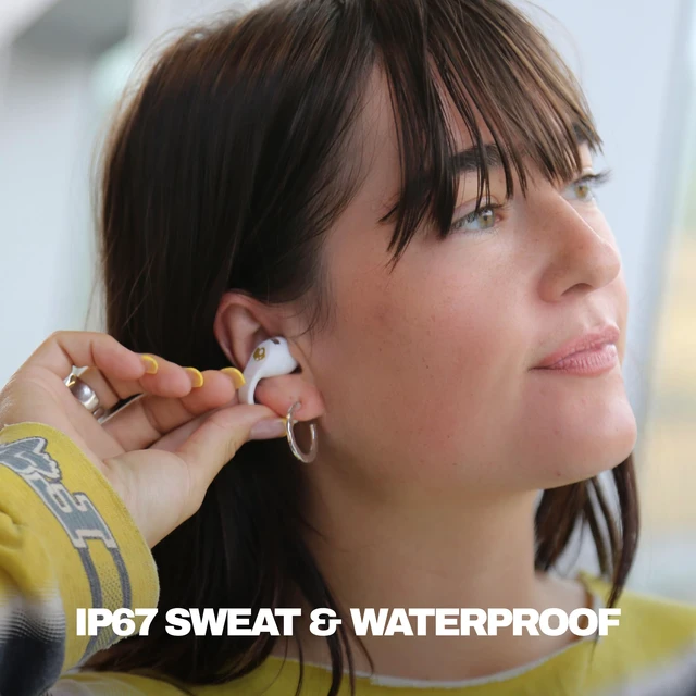 Alt view image 4 of 7 - Push 720 Open Wireless Open-Ear Bluetooth Earbuds - Bone Waterproof, Clip-On Lightweight Design, 30 Hours Battery, Wireless Charging Pouch, Exercise, Running Outdoors, Gym, Fitness