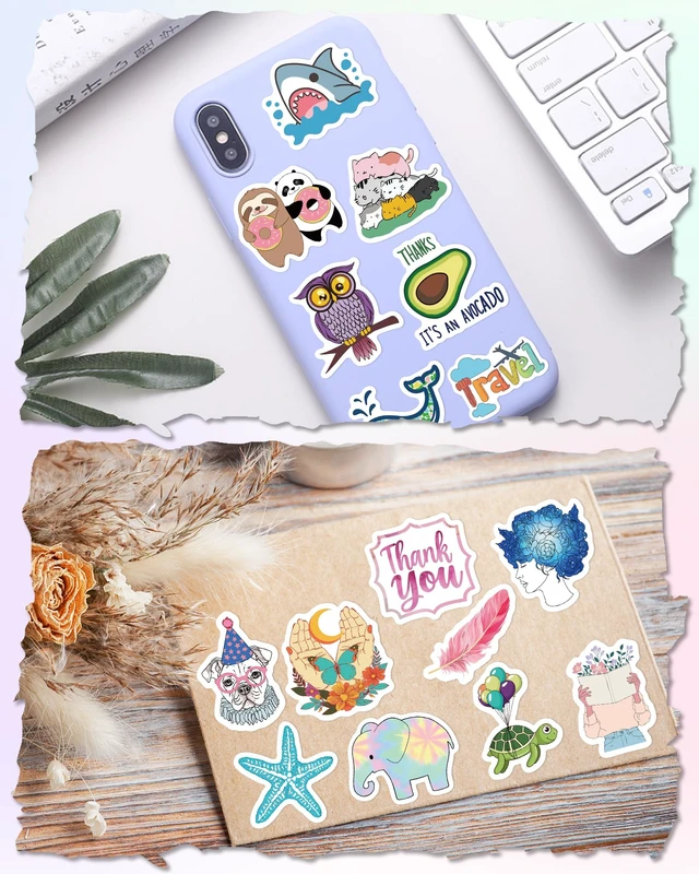 Alt view image 4 of 6 - 400 Pcs Stickers for Kids, Cute Vinyl Waterproof Stickers for Water Bottle Treasure Box Toys for Classroom Prizes, Teacher Back to School Supplies Gifts, Sticker Pack for Girls Teens, Party Favors