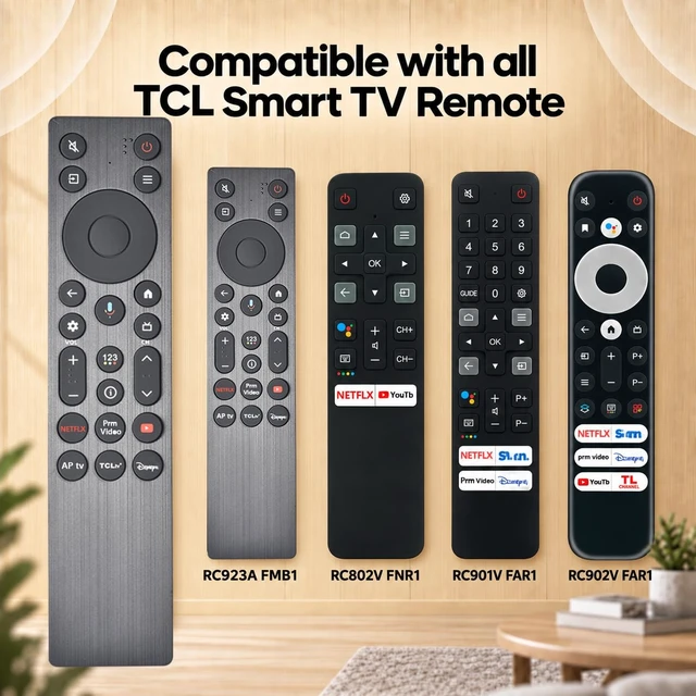 Alt view image 3 of 7 - for TCL RC923A Voice Remote,Replacement Control for TCL Smart TV Compatible with TCL 2026 4K OLED QLED QLED Mini Google TVs, 50QM6K, 55QM6K, 65QM6KPRO, 75QM6KPRO, 85QM6K, 98QM6KPRO and More