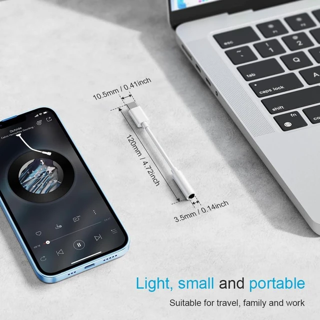 Alt view image 3 of 7 - 10PCS Type USB C to 3.5mm Female Headphone Jack Adapter USB C to Aux Audio Dongle Cable Cord, Compatible with Samsung S20/S20+/S20 Ultra, Pixel 4/+4XL, and More USB C Devices