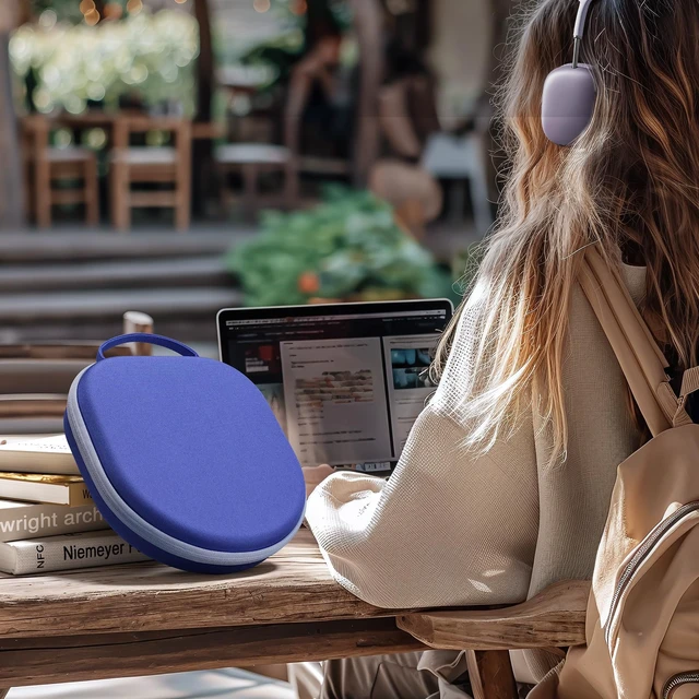Alt view image 7 of 7 - Smart Case for Apple AirPods Max 2 Supports Sleep Mode, Hard Travel Bag Hard Organizer, Portable Carry Protective Cover, Shockproof Storage Bag for Daily Travel, Fits AirPods Max 2 &1 Headphones