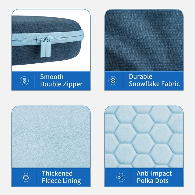 Alt view image 5 of 7 - Smart Case for New Apple AirPods Max Supports Sleep Mode, Hard Organizer Portable Carry Travel Cover Storage Bag