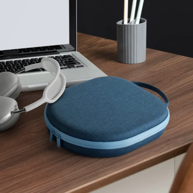 Alt view image 7 of 7 - Smart Case for New Apple AirPods Max Supports Sleep Mode, Hard Organizer Portable Carry Travel Cover Storage Bag