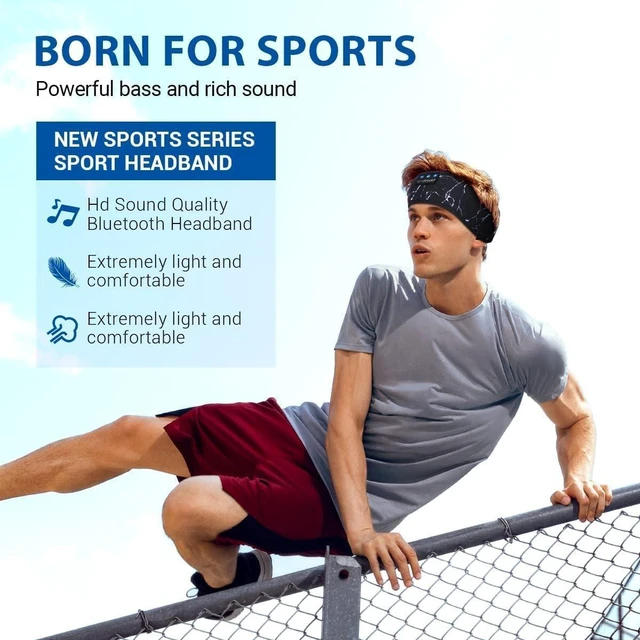 Alt view image 5 of 7 - Sleep Headphones Bluetooth Headband Music Wireless Headband Headphones with Thin HD Stereo Speakers Perfect for Side Sleepers, Sport, Yoga, Travel