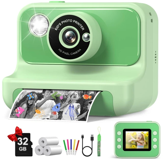 Main image of Kids Camera Instant Print, Christmas Birthday Gifts for Girls and Boys Kids Camera 1080P HD Video Digital Toddler Camera Toy for 3 4 5 6 7 8 9 10 11 12 Years Old