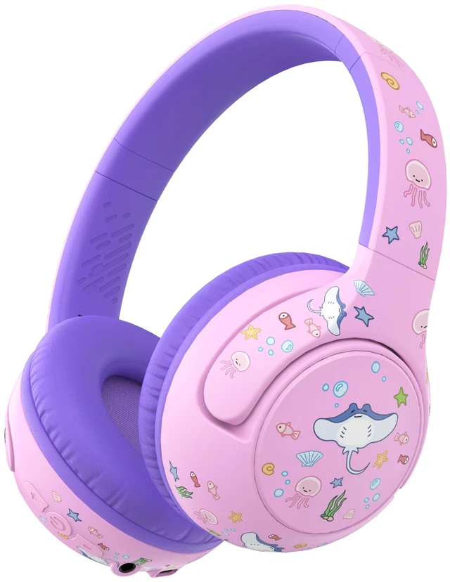 Main image of BTH27 Toddler Headphones for 2+ Year Old Baby Kids Travel Study SafeSound Tech3.0, 74H Playtime, Bluetooth 5.4, BPA Free, Aux, Soft Baby Headphones, Easy Operation, Adjustable, Purple