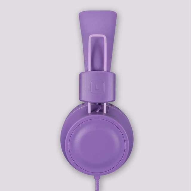 Alt view image 6 of 7 - J01 Kids Headphones Wired On-Ear Foldable 3.5mm Jack Cord, Lavender Stereo, Tangle-Free 5ft Cord For iPad, Kindle Fire, Laptop, Tablet, Toddlers, Boys, Girls, School, Travel, Airplane