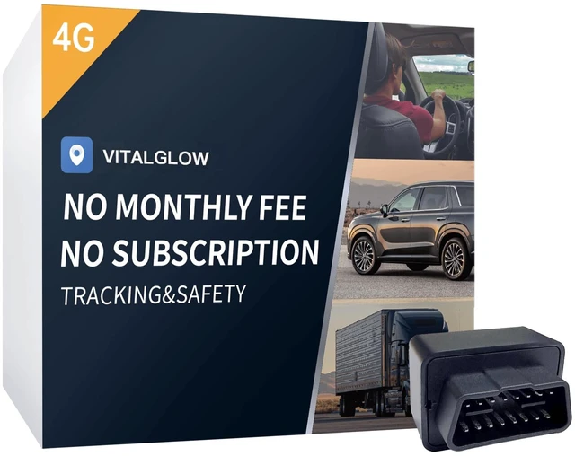 Main image of OBD GPS Tracker for Vehicles, No Monthly Fee, No Subscription Real-Time Location, Mileage Tracking, Speeding Monitoring, Route History, Geofence, for Fleets & Families