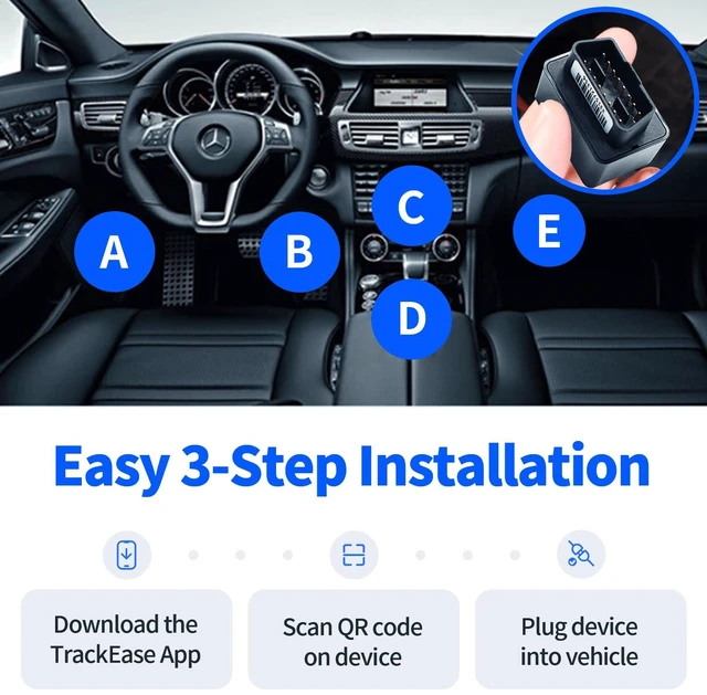 Alt view image 4 of 6 - OBD GPS Tracker for Vehicles, No Monthly Fee, No Subscription Real-Time Location, Mileage Tracking, Speeding Monitoring, Route History, Geofence, for Fleets & Families
