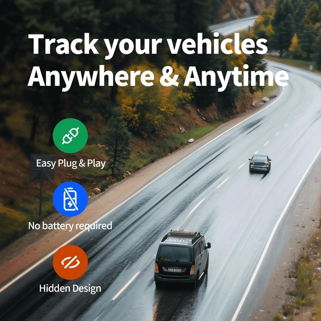 Alt view image 6 of 6 - OBD GPS Tracker for Vehicles, No Monthly Fee, No Subscription Real-Time Location, Mileage Tracking, Speeding Monitoring, Route History, Geofence, for Fleets & Families