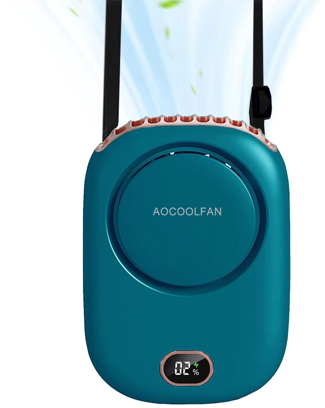Main image of Portable Neck Fan, Mini Small Personal Handheld Fan USB Rechargeable 3 Speed for Girls Boys Woman Eyelash Travel Home Office Outdoor (Blue)
