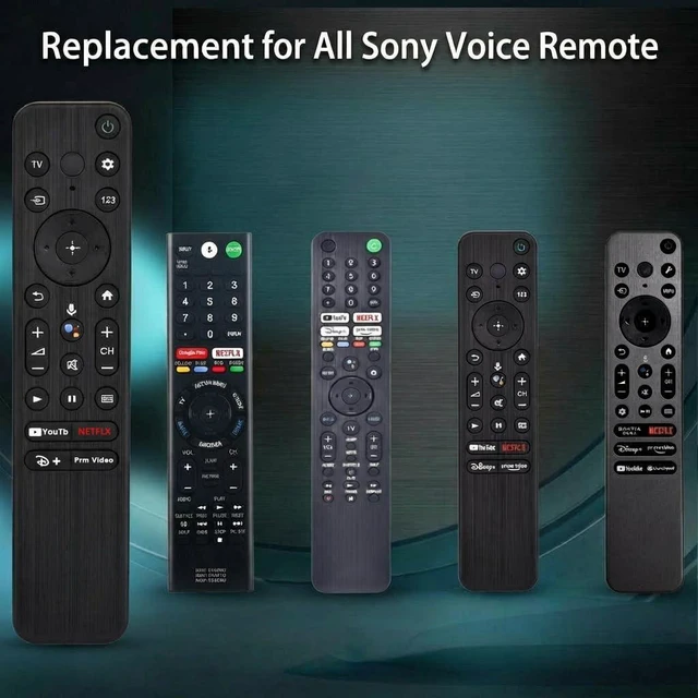 Alt view image 3 of 7 - Replacement for Sony TV Voice Remote,for 2019-2026 Sony Bravia Smart TV Compatible with select Sony BRAVIA, Google TV, 4K UHD, LED, LCD and HD TVs from 2019-2026; voice control and 4 shortcut keys