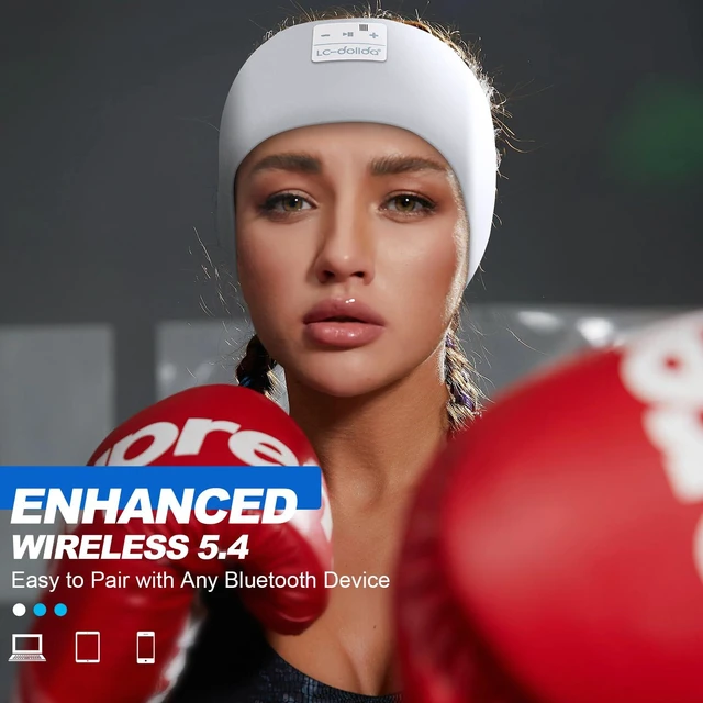 Alt view image 3 of 7 - Sleep Headphones Bluetooth 5.4 Headband Headphones Earphones Wireless Sleep Mask for Sleeping, Sports, Gifts, Workout, Jogging, Yoga,Insomnia, Air Travel, Meditation