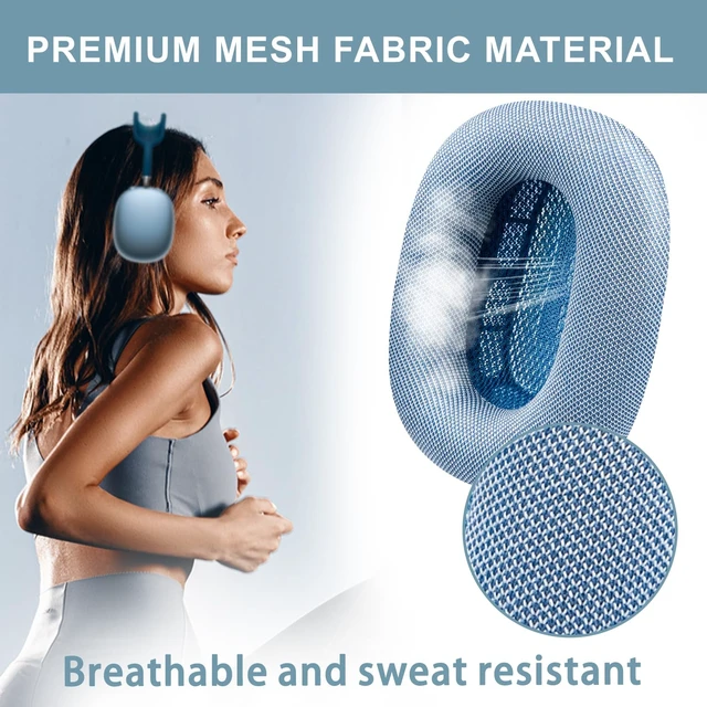 Alt view image 7 of 7 - Ear Cushions for AirPods Max 1 & 2 Replacement EarPads Ear Pads Cups Covers with Durable Mesh Fabric, Softer Foam Color