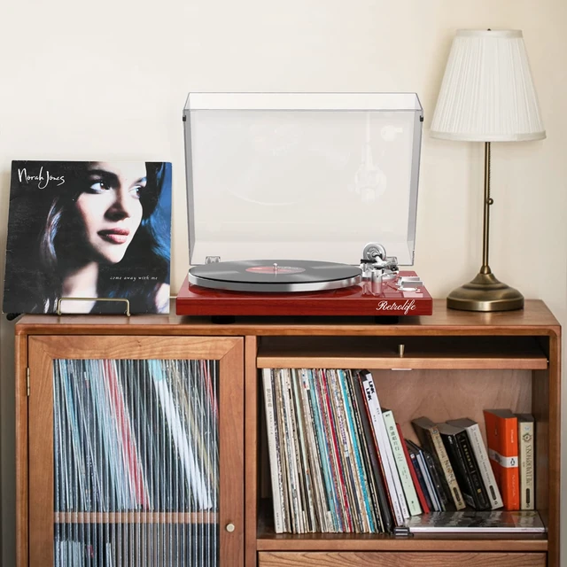 Alt view image 2 of 7 - ® Vinyl Record Players Turntable with BT Wireless Output,Piano Red Audio Phono AT-3600L MM Cartridge,Adjust Counterweight,Belt-Drive,2 Speed,Wireless Out,RCA Line,USB to PC Digital Recording