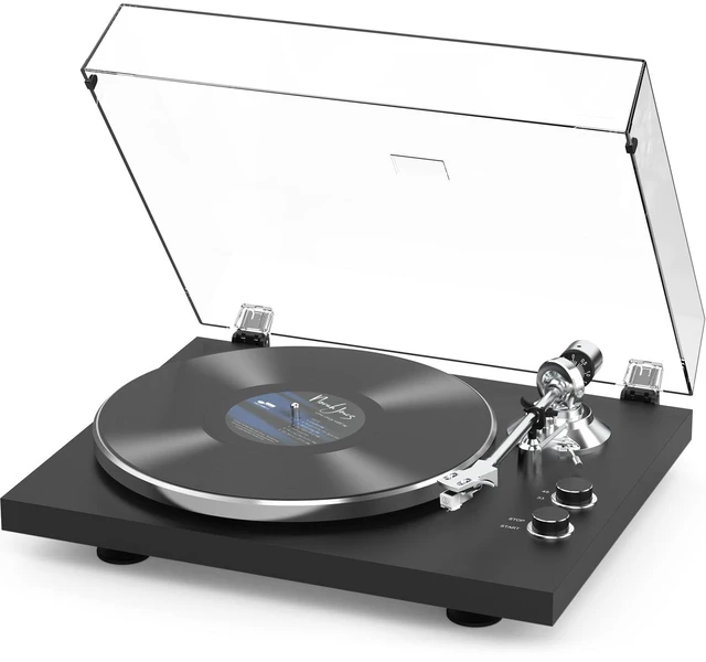 Main image of ® Record Player Turntable for Vinyls with BT Wireless Output,Black Audio Phono AT-3600L MM Cartridge,Adjust Counterweight,Belt-Drive,2 Speed,Wireless Out,RCA Line,USB to PC Digital Recording