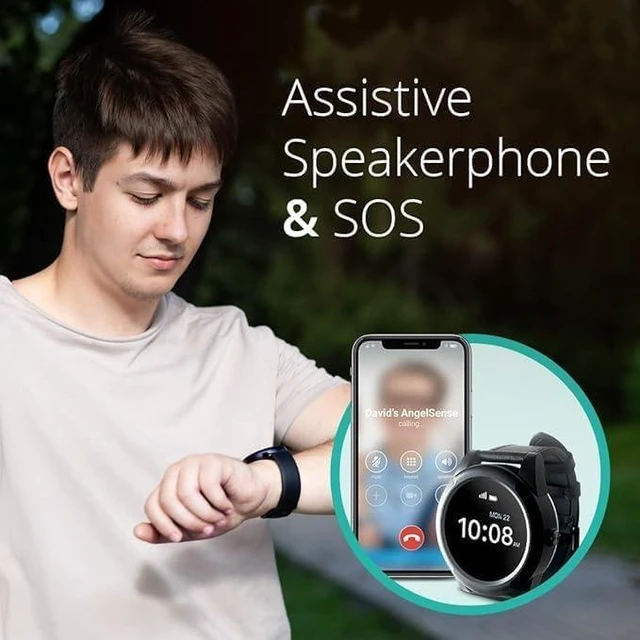 Alt view image 7 of 7 - GPS Watch for Teens & Elderly - Autism, Special Needs, Dementia App with Real-Time GPS, 2-Way Voice, SOS Button, First Responder Alerts, AI Risk Alerts, Safe Ride Monitoring, Fall Detection