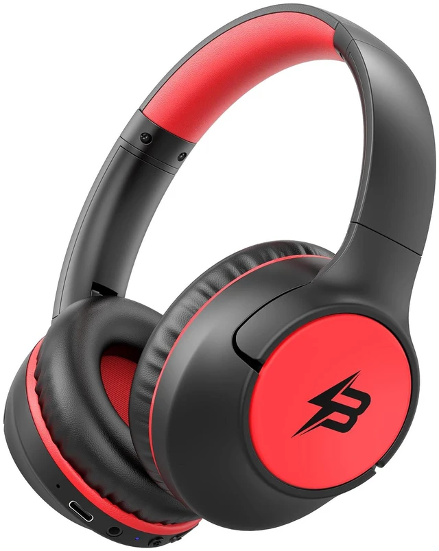 Main image of Kids Bluetooth Headphones, 85H Playtime for Toddler Boy (Black Red No LED) Over Ear Wireless Headphones for Kids, 85/94dB Safe Volume Limit, Bluetooth 5.4 Built-in Mic for iPad Tablet Travel Airplane
