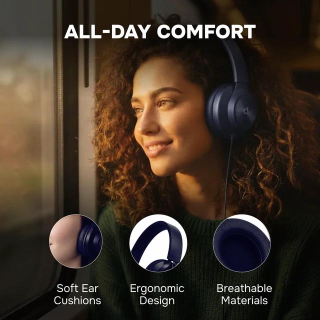 Alt view image 4 of 7 - Over Ear Headphones Wired with Mic, Corded Head Phones (3.5mm Jack) Compatible with Laptop, Computer / PC, Macbook, MP3 Player, Car / In-Flight Audio, Game Controller, and other 3.5 mm devices