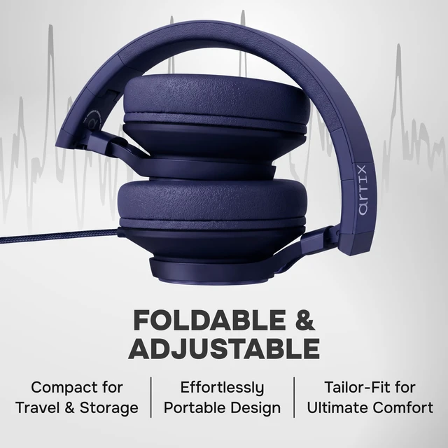 Alt view image 7 of 7 - Over Ear Headphones Wired with Mic, Corded Head Phones (3.5mm Jack) Compatible with Laptop, Computer / PC, Macbook, MP3 Player, Car / In-Flight Audio, Game Controller, and other 3.5 mm devices