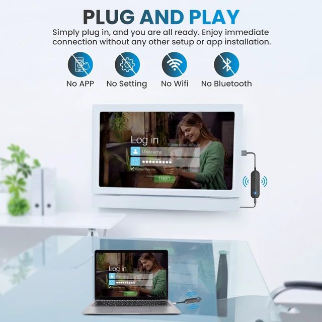Alt view image 6 of 7 - iShare Pro Kit All-in-One Wireless HDMI Transmitter and Receiver, Premium Carbon Fiber Design, 4K Decoding 1080P 60Hz, 328ft Long Range, Includes Adapters for Drones Cameras MacBook