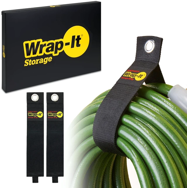 Main image of Heavy-Duty Straps, 28-inch (2 Pack) Hook and Loop Garden Hose Hanger, Pool Hose Storage Organizer for Cords, Hoses, Tow Rope, Building Materials