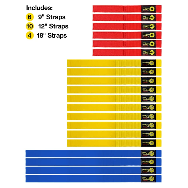 Alt view image 3 of 7 - Quick-Straps by - Assorted 20-Pack Multicolor Hook and Loop Hose and Cable Organizers