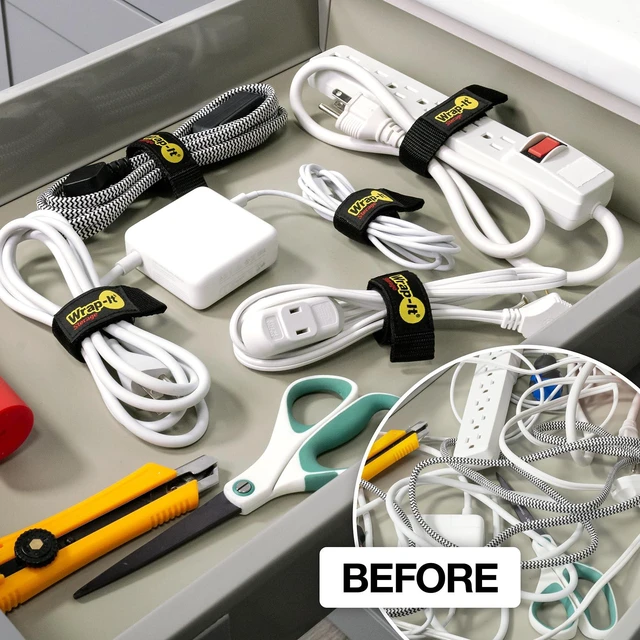 Alt view image 4 of 7 - Quick-Straps by - Assorted 12-Pack Multicolor Hook and Loop Hose and Cable Organizers