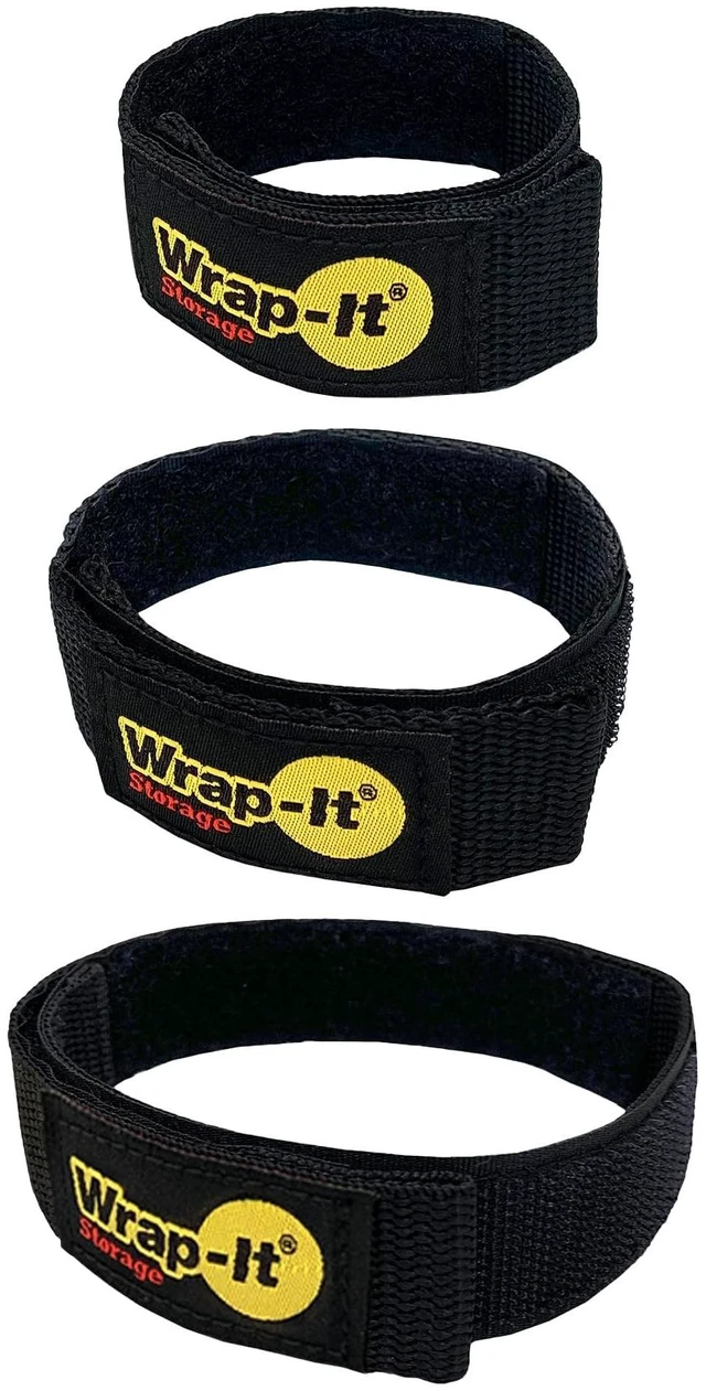 Main image of Quick-Straps by - Assorted 20-Pack Black Hook and Loop Hose and Cable Organizers