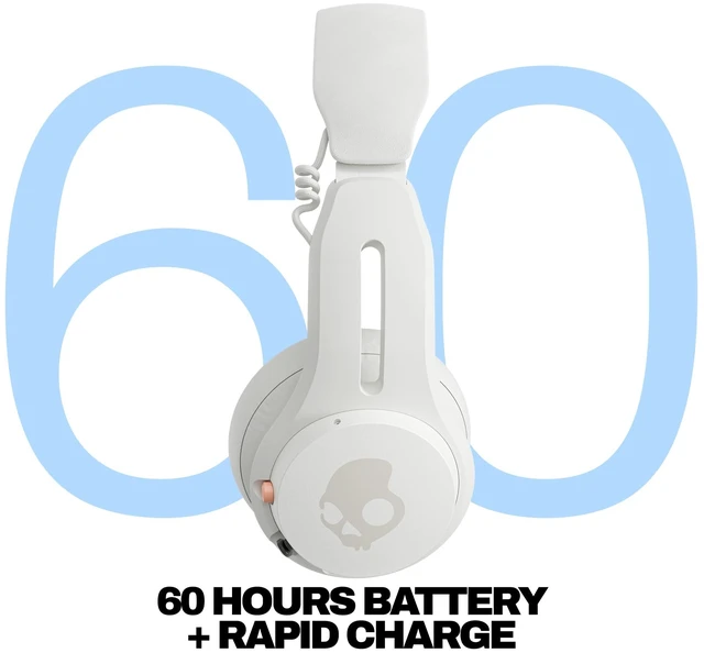 Alt view image 3 of 7 - Icon ANC Noise Canceling Wireless Headphones - Bone/Orange On-Ear Fit, Bluetooth, Noise Cancellation, 60 Hours Battery, Sweat Water Resistant, Foldable, Travel Ready, Microphone