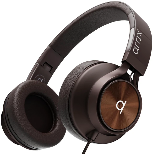 Main image of Over Ear Headphones Wired with Mic, Corded Head Phones (3.5mm Jack) Compatible with Laptop, Computer / PC, Macbook, MP3 Player, Car / In-Flight Audio, Game Controller, and other 3.5 mm devices